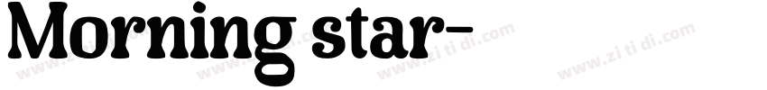 Morning star字体转换